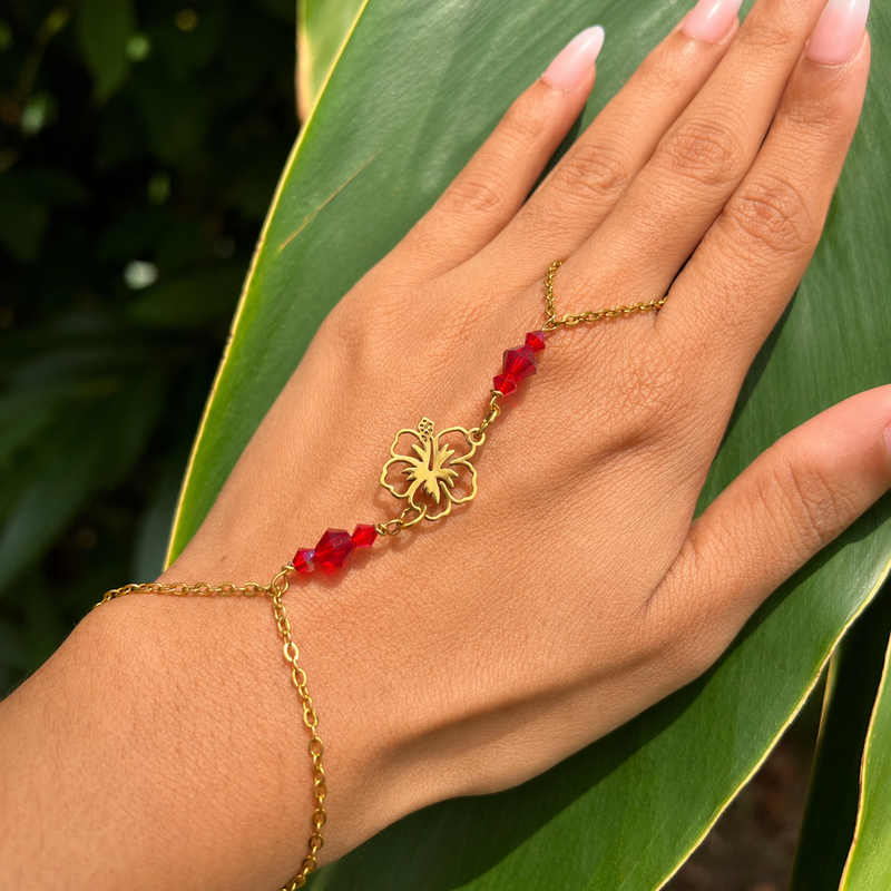Chaîne de main Hibiscus personnalisable – Couleurs au choix